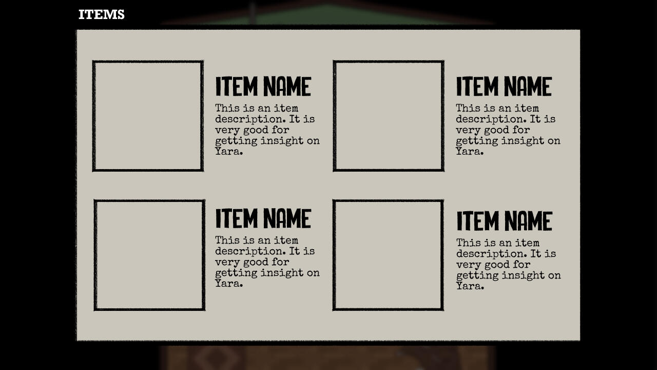 Inventory Wireframe