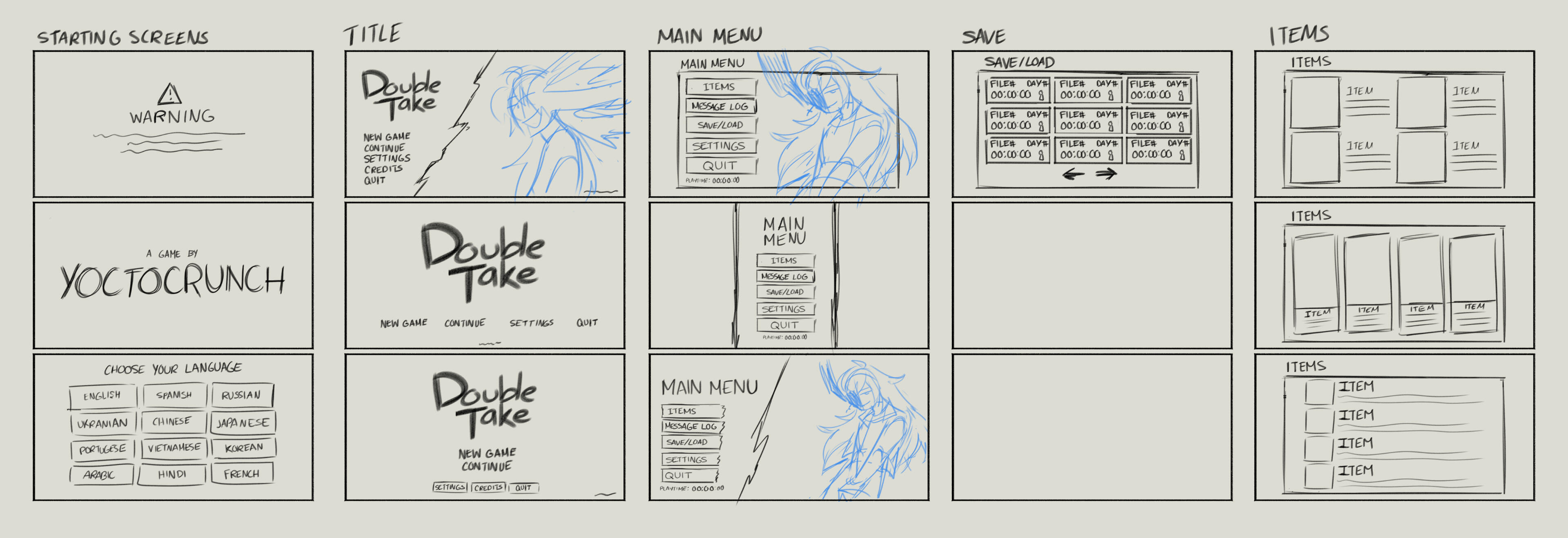 Menu Sketches