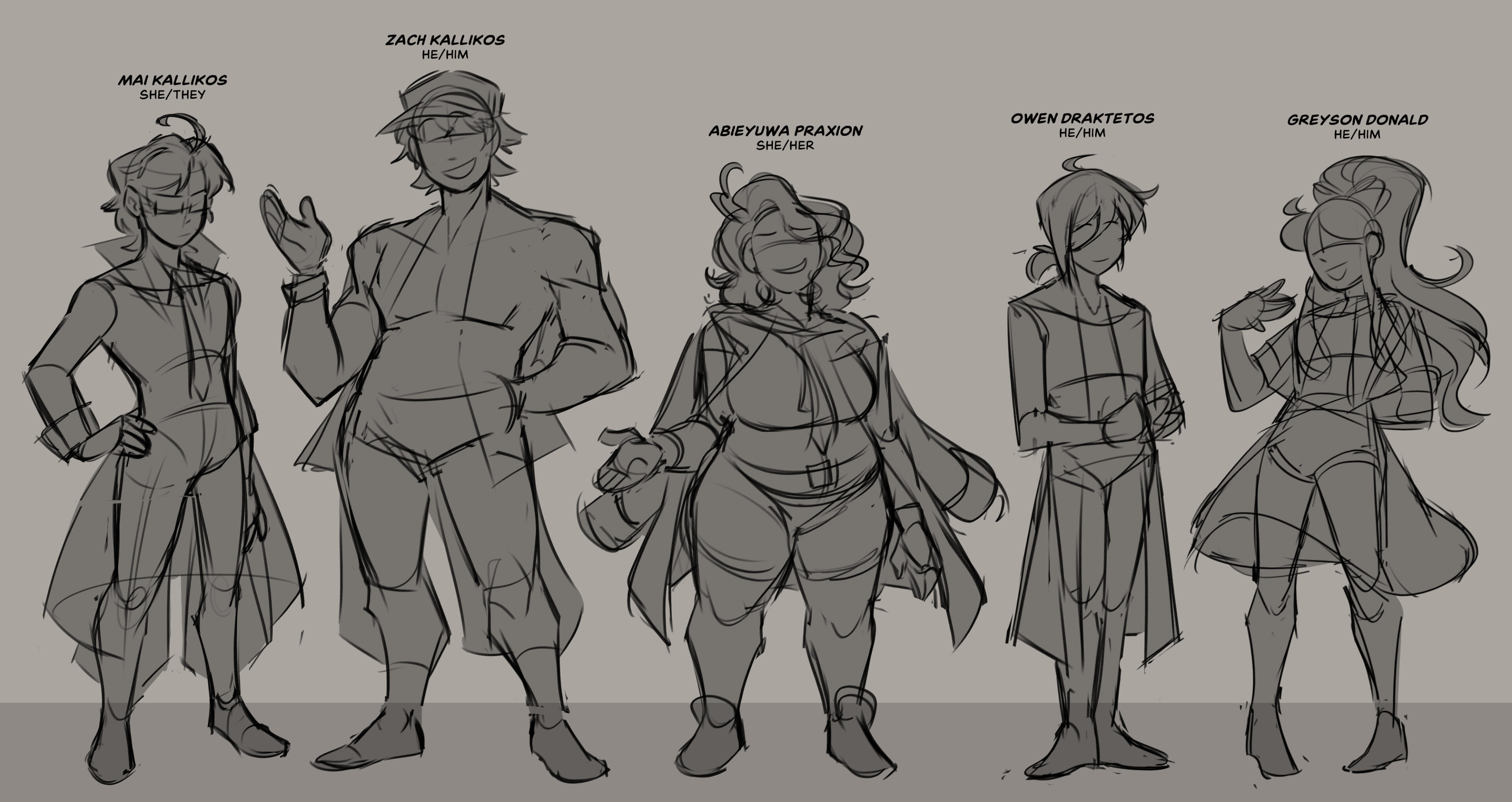 Main Characters Lineup